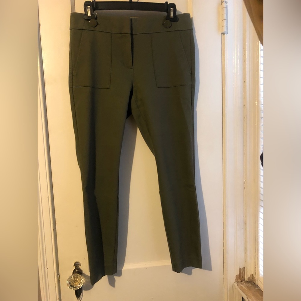 Loft Olive Green Marissa Skinny Crop Pants